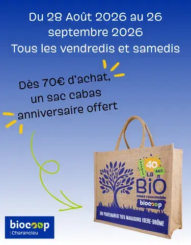 Sac Cabas offert Charancieu