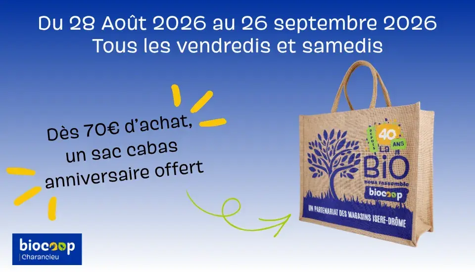 Sac Cabas offert Charancieu